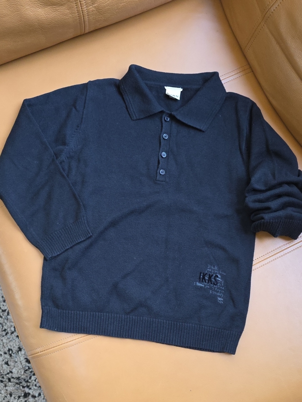 IKKS Long-Sleeve Polo Sweater